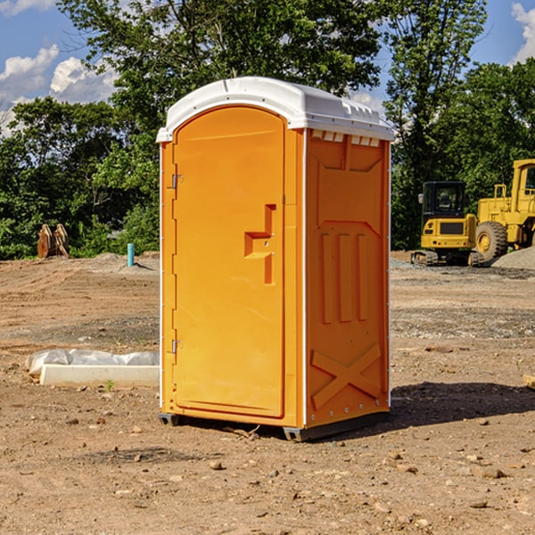 how often are the portable toilets cleaned and serviced during a rental period in Sinai SD